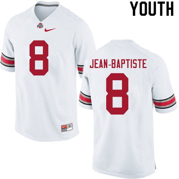 Ohio State Buckeyes #8 Javontae Jean-Baptiste Youth Stitched Jersey White OSU85683